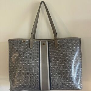 Tory Burch Navy and Gray Signature Tote
